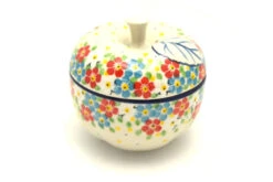 Polish Pottery Apple Baker - Summer Blossom