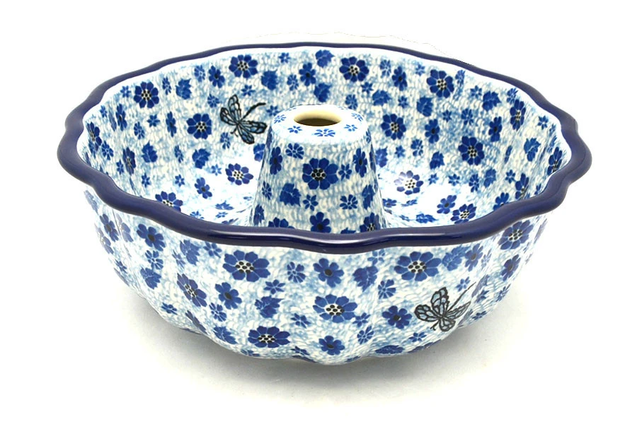 Polish Pottery Baker - Bundt Pan - Hidden Dragonfly