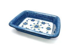 Polish Pottery Baker - Lasagna - Blue Poppy