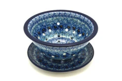 Polish Pottery Berry Bowl With Saucer - Unikat Signature - U3639