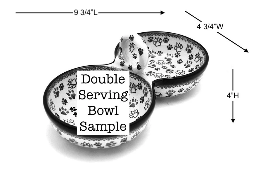 Polish Pottery Bowl - Double Serving - Antique Rose - Image 2
