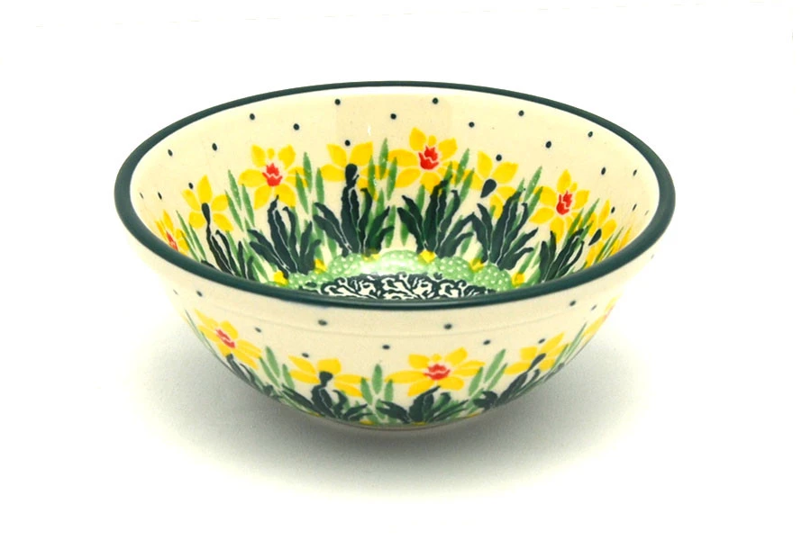 Polish Pottery Dish - Deep Food Prep - Daffodil
