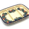 Polish Pottery Dish - Divided Rectangular - Garden Party