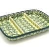 Polish Pottery Dish - Divided Rectangular - Irish Meadow