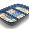 Polish Pottery Dish - Divided Rectangular - Maraschino