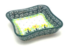 Polish Pottery Fluted Dipping Dish - Daffodil