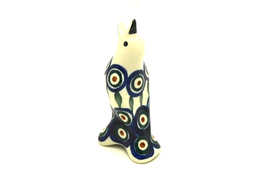 Polish Pottery Pie Bird - Peacock