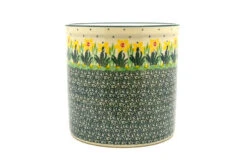Polish Pottery Utensil Holder - Daffodil